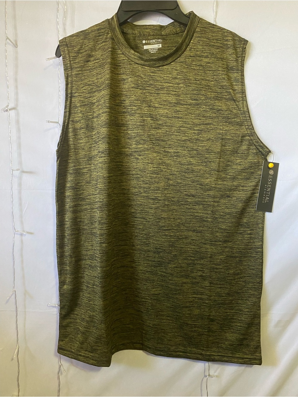 Essentials Men's Sleeveless Tank - Olive Heather